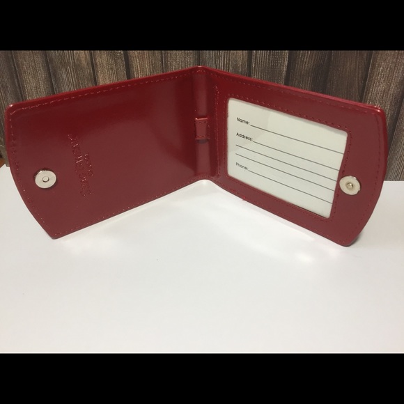 NWT Red Luggage Tag - Cute Frog & Dragonfly - Picture 4 of 6